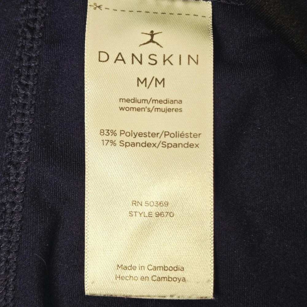 Danskin Womens Blue Camo High Rise Leggings‎ with Pockets Size Medium 9670